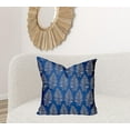 thumbnail image 2 of 12" X 18" Blue And White Zippered Tropical Lumbar Indoor Outdoor Pillow, 2 of 4