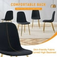 thumbnail image 4 of TesNus Modern Dining Chairs Set of 4, Black Linen-Cotton Upholstered Seats with Gold Metal Legs for Kitchen Dining Room, 4 of 8