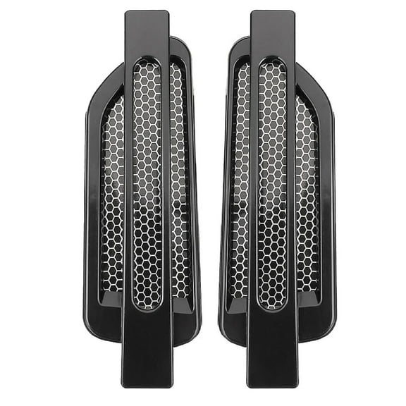 Clearance! Veeogra 2Pcs Car Side Air Flow Vent Air Flow Vent Grille Duct Black Vent Car Decoration Sticker,Black