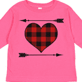 thumbnail image 4 of Inktastic Buffalo Plaid Valentines Day Heart Boys or Girls Long Sleeve Toddler T-Shirt, 4 of 5
