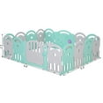 thumbnail image 2 of Qaba Baby Enclosure, Indoor & Outdoor Kids Activity Center, Green, 2 of 9