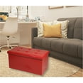 thumbnail image 2 of Jessar - Ottoman / Repose-Pieds de Rangement, Rectangulaire, de la Collection Acadia, Rouge, 2 of 2
