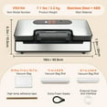 thumbnail image 5 of KFFKFF Food Preservation System, 90Kpa 130W Robust Dual Pump and Dual Sealing, Suitable for Dry and Moist Food, Automatic and Manual Air Sealing Mechanism with Integrated Cutter, Includes Seal Bag, 5 of 9