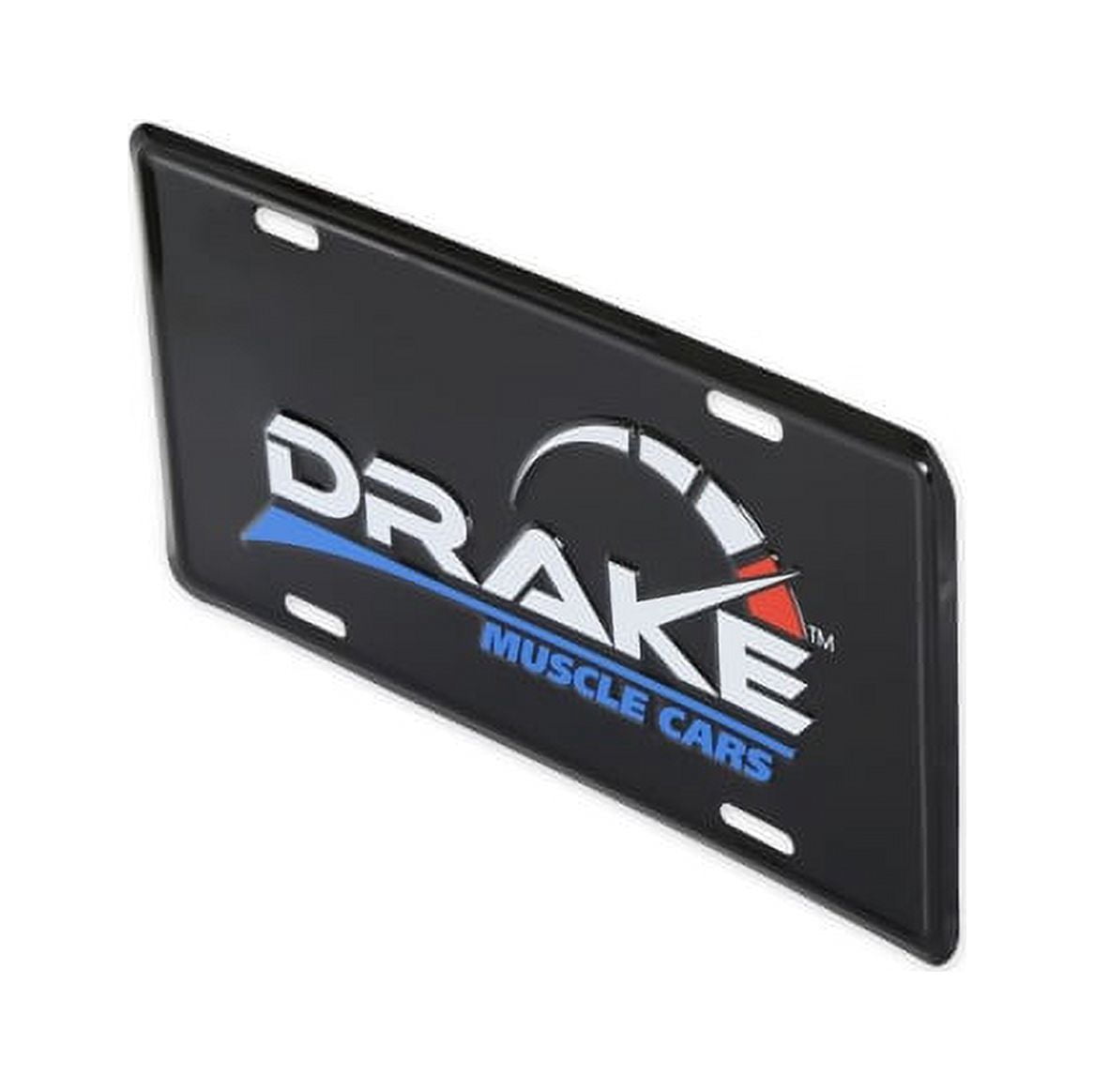 Drake Muscle Cars 36-582 License Plate - Black
