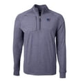 thumbnail image 2 of Men's Cutter & Buck Heather Navy Washington Commanders Big & Tall Adapt Eco Raglan Quarter-Zip Jacket, 2 of 3
