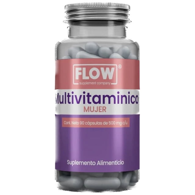 Multivitaminico Mujer FLOW SUPPLEMENT COMPANY con 90 Cápsulas de 500 mg