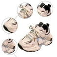thumbnail image 7 of Kids Mesh Sneakers Breathable Lace up Tennis Shoes for Girls Casual Chunky Cushioning Antislip Running Athletic Shoes Black 12 Little Kid, 7 of 7