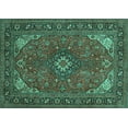 thumbnail image 1 of Ahgly Company Indoor Rectangle Medallion Turquoise Blue Traditional Area Rugs, 6' x 9', 1 of 4