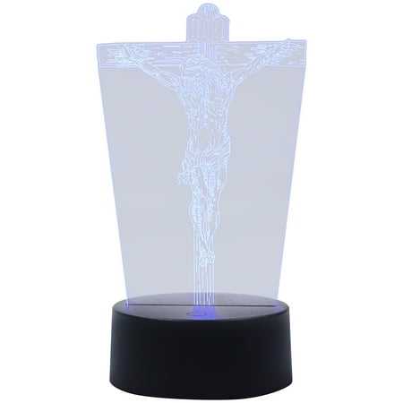 

Acrylic Jesus Cross Night Light Desktop Night Lamp 3D Visualization Night Light