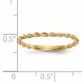 thumbnail image 4 of Bague en Corde Torsadée Or Jaune 14k, 4 of 8