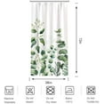 thumbnail image 5 of Small Stall Half Size Narrow Plant Shower Curtain 36Wx72H Inch Green Eucalyptus Leaves Shower Curtain Watercolor Nature Botanical Plant Bathroom Curtain Waterproof Fabric with 12 Hooks, 5 of 6