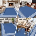 thumbnail image 6 of Dark Blue Greek Key Large Area Rugs for Bedroom Living Room, Soft Non Slip Carpet Bedside Rug, Geometric Greece Ancient Farmhouse Geo Rectangular Floor Cover Kitchen Accent Rug 8'x10' for Office, 6 of 9