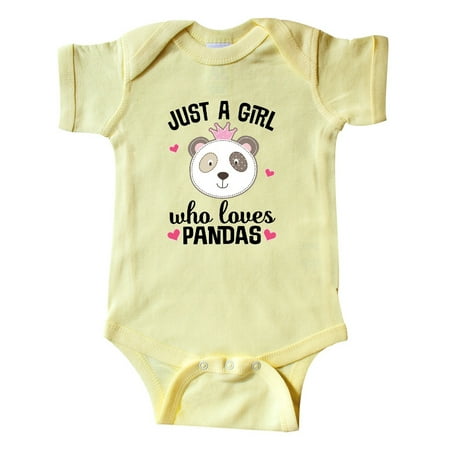 

Inktastic Just a Girl Who Loves Pandas Gift Baby Girl Bodysuit