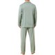 thumbnail image 3 of INSPIRAR CHIC Conjunto de Pijamas de 2 Piezas para Hombre con Botones y Bolsillo de Manga Larga Patrón S Verde Claro, 3 of 5