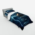 thumbnail image 2 of Ambesonne Nature Bedding Set 3 Pcs, Old Wood Boat Dramatic, Twin, Blue Brown, 2 of 2