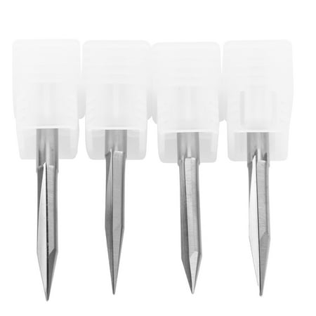 

2024 4Pcs VShaped Carving Cutter 2Edged Engraving Bit 4x0.3x15°/4x0.3x20°/4x0.3x25°/4x0.3x30°