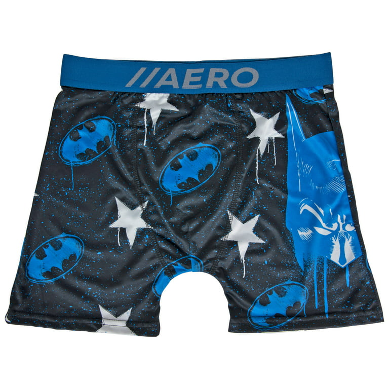 DC Comics Batman Cowl Symbols and Stars Aero Boxer Briefs Underwear-XLarge  (40-42) 