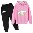 thumbnail image 2 of Traje de moda urbana Cinnamoroll para primavera y otoño para niños y niñas, jersey deportivo para niños y pantalones deportivos, chándal deportivo, 2 of 5