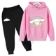 thumbnail image 2 of Traje de moda urbana Cinnamoroll para primavera y otoño para niños y niñas, jersey deportivo para niños y pantalones deportivos, chándal deportivo, 2 of 4
