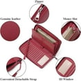 thumbnail image 4 of FashionMio Large Capacity RFID Blocking Wallet by Women's, Zip Clutch, Liquor, 2 Pack, 4 of 7