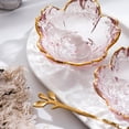 thumbnail image 2 of Small Glass Dish Gold Inlay Glass Sauce Bowl Seasoning Plate Fruit Sala B YH WA, 2 of 8