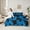 Black Blue, variant on Feelyou Modern Cycle Square Bedding Comforter Set 7 Pieces for Teen, Chic Patchwork Stripes Full Bedding Set, Orange Line Abstract Ombre Reversible Fitted Sheet Flat Sheet, Super Cozy Room Decor