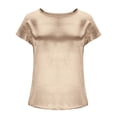 thumbnail image 5 of Otvok Women's Solid Short Sleeve Round Neck Shirts Tops, 5 of 6