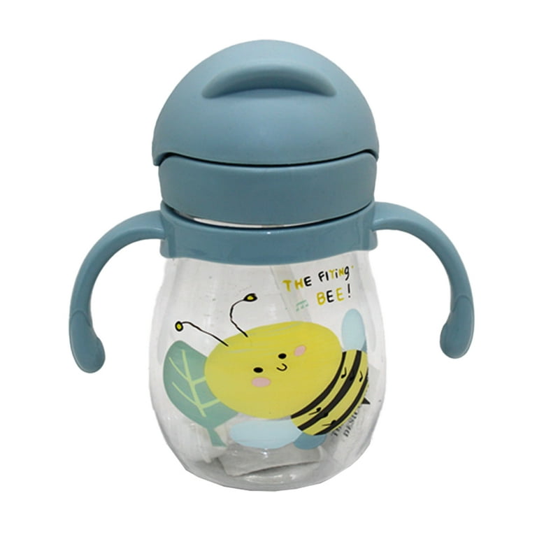 8oz Baby Sippy Cup With Weighted Straw, Transition Bottle, For 1+ Year Old, spill-proof Toddlers Cup, With Handle,appropriate , For Infant Older 6-12  Months,temu