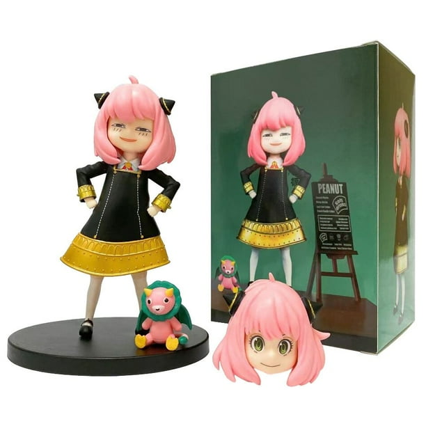 Figura de Anime Spy X Family de PVC, figura con Base, Anya, Loid, Yor Forger, Chibi, Anua, modelo, muñecas, juguetes, regalos para niños, 16CM Fivean Figuras de anime