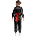 thumbnail image 2 of Zaldita Kids Boys Girls Chinese Kung Fu Suit Tai Chi Training Uniform Martial Arts Clothes Set Black 120, 2 of 7