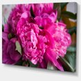 thumbnail image 2 of Pivoines Roses sur Fond en Bois - Oeuvre Florale sur Toile, 2 of 4