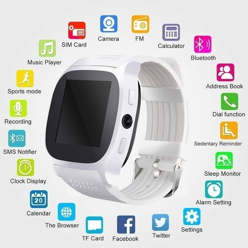 XGODY T8 Bluetooth Smart Wrist Watch GSM SIM for Samsung LG Android Phone Mate Walmart