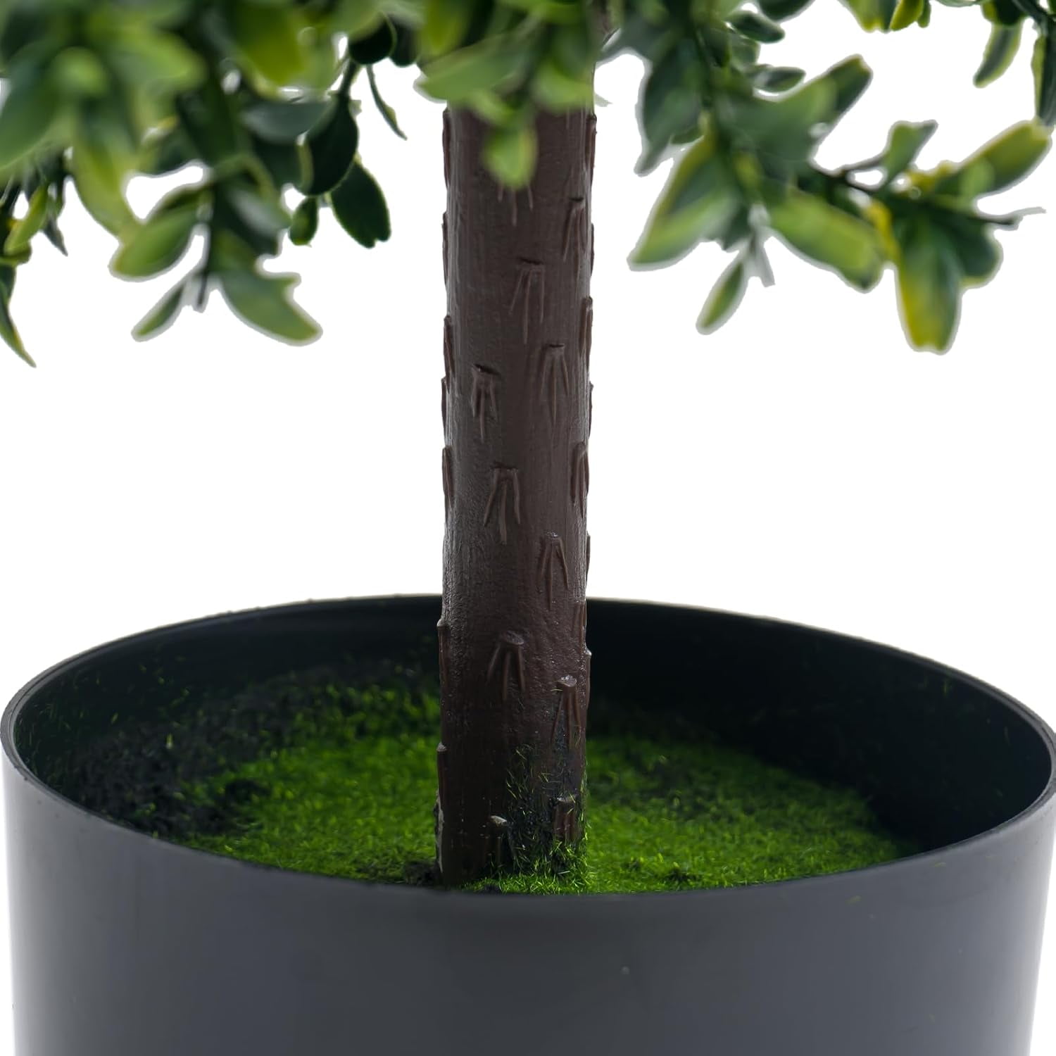 Garvee Artificial Topiary Trees Set of 2 Fake Topiary Boxwood Ball Tree without Fruit Faux Shrubs Plants Green Decor Indoor Porch Garden Dark Green 20inch
