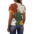 thumbnail image 6 of Womens Easter Tops Crewneck Short Sleeve Rabbit Graphic Tee Trendy Casual T-Shirts Loose Fit Cute Tunic Tops, #01 Green, L, 6 of 6