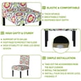 thumbnail image 4 of Modern Fabric Print Accent Chair Decorative Slipper Chair Vanity Chair Corner Side Chair White, 4 of 8