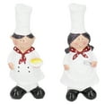thumbnail image 2 of Chef Statues,Resin Couple Chef Figurine Kitchen Decor Chef Sculptures Modern Innovation, 2 of 8