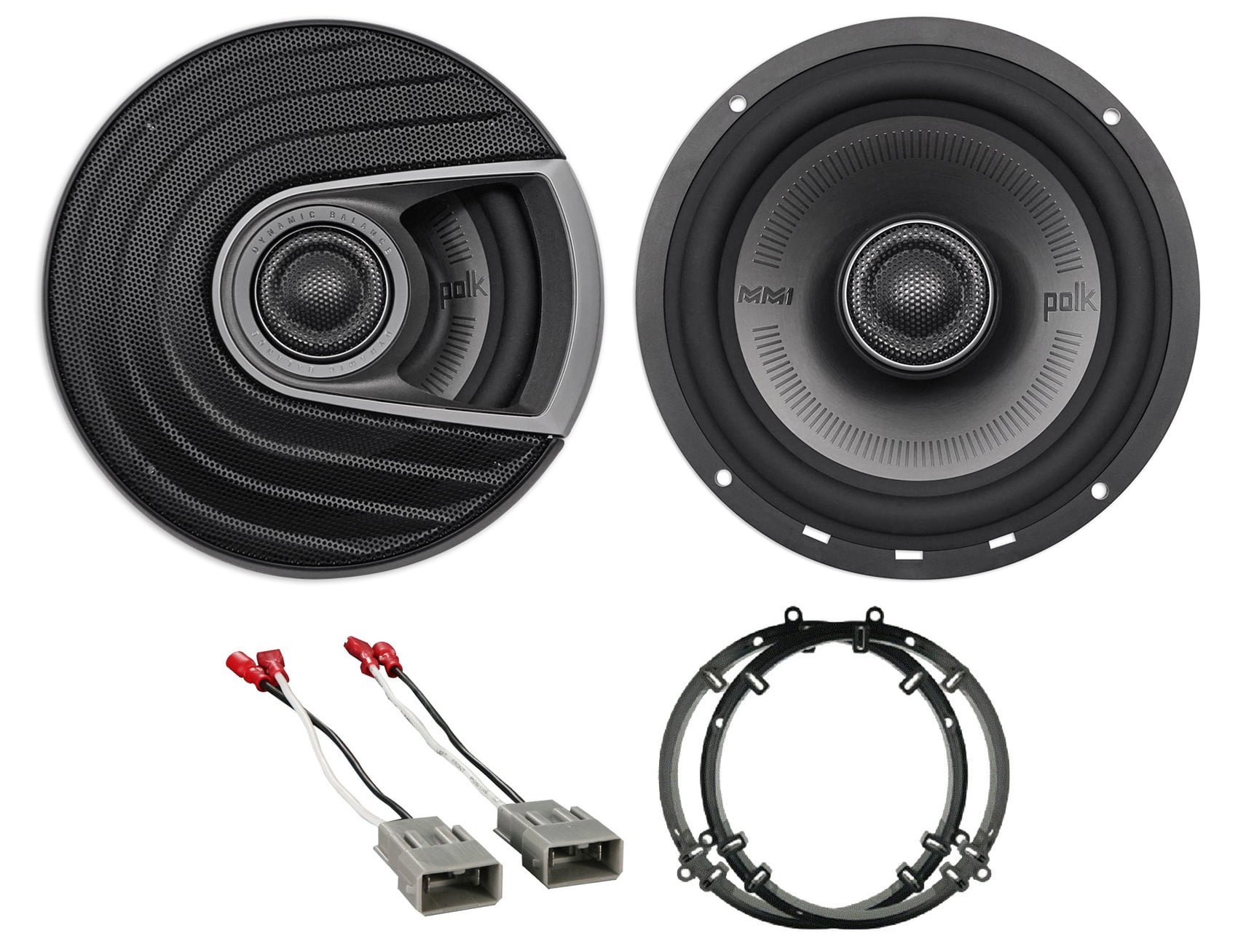 Front Polk Audio Speaker Replacement Kit+Harness For 20032007 Honda