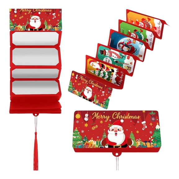 10-Compartment Envelope Card Holder, Christmas Cash Envelope, Suitable for Cash Gifts, Surprise Card Holder,Holiday Gifts, Christmas Stocking Stuffing, Santa Claus Gifts.