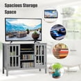 thumbnail image 3 of Resenkos Entertainment Centers,TV Stands,Wooden TV Stand Console Cabinet for 50 Inch TV-Gray, 3 of 9