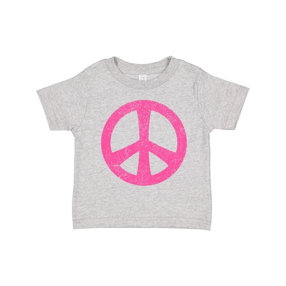Inktastic Peace Sign Pink Retro Girls Toddler T-Shirt