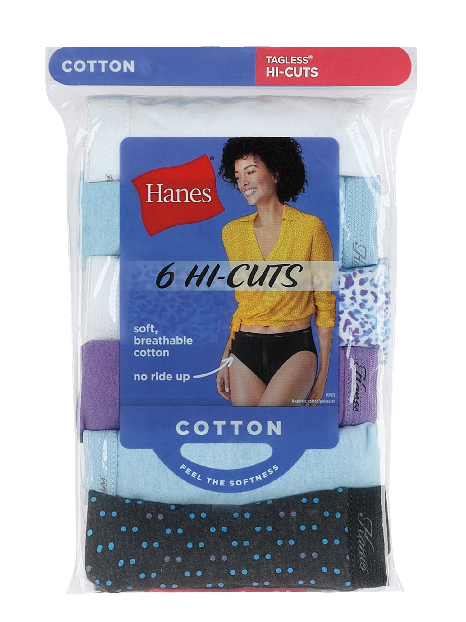 Hanes Women's Panties Pack, Soft Cotton Hipster Underwear (Retired Options,  May Vary), Basic Color Mix, 6-Pack, 5 at  Women's Clothing store