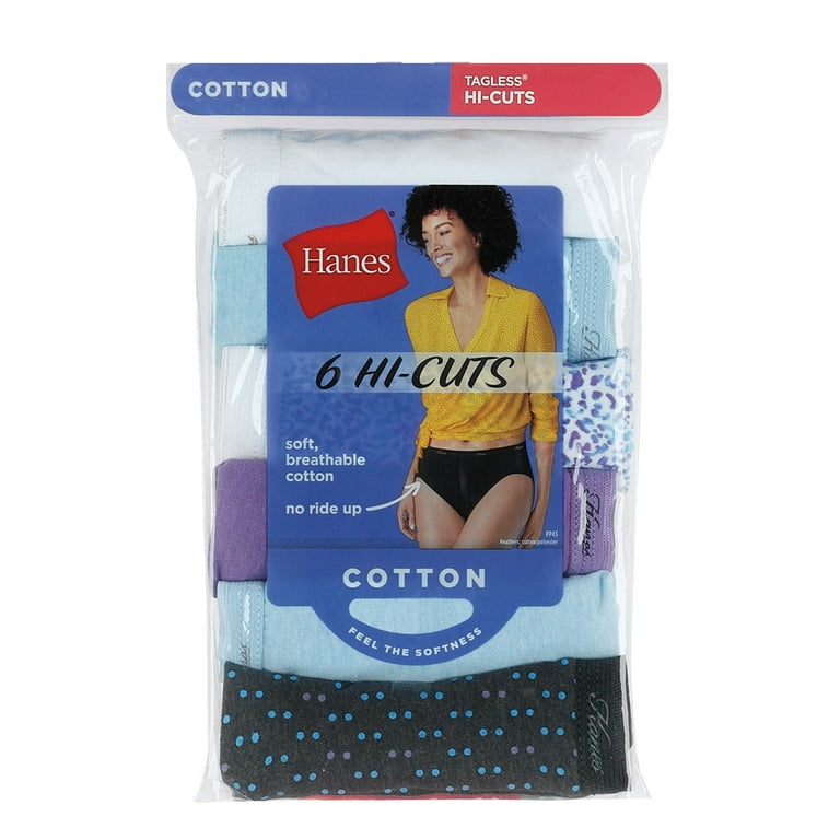 Hanes® Women's HI-CUTS Panty (Pack of 3)  NO RIDE UP & 100% Cotton
