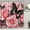 Pink, variant on JOOCAR Pink Roses and Black Butterflies Polyester Shower Curtain for Home Bathroom Bath Tub Decoration 72x72 inch