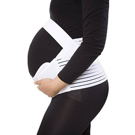 ilovebaby Pregnancy Support Belt, Maternity Belt - Support Waist / Back / Abdomen Band, Belly Brace Velcro Attachments, White Color, Size (The Best Girdle In The World)