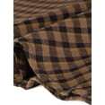thumbnail image 6 of INSPIRE CHIC Women's Gingham Print Ruffle Mock Neck Button Down Long Sleeves Dresses XL Brown, 6 of 8