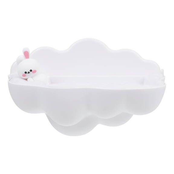 Cloud Wall Mounted Soap Box Bathroom Punch Dispenser with Sponge Holder Kids Liquid Hand Travel