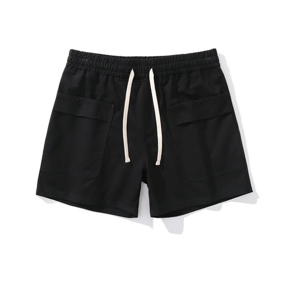 Athletic Shorts Clearance, Mens Casual Fashion Solid Drawstring Elastic Waist Short Multiple Pockets Short Pants