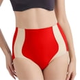 thumbnail image 3 of Fgnfyis Culottes Taille Haute pour Femmes en Soie Glacée Sans Couture pour Lifting Post-Partum Culottes Triangle Confortables Culottes Rouges m, 3 of 5