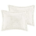 thumbnail image 4 of Mainstays Shaggy Faux Fur 3 Piece Ivory Comforter Bed Set, Comforter and Shams, Full/Queen, 4 of 7