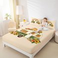 thumbnail image 3 of Manfei Kawaii Camper Queen Sheets,Lovely Capybara Print Queen Sheet Sets,Brown,4pcs,1 Flat Sheet, 1 Fitted Sheet and 2 Pillowcases, 3 of 6